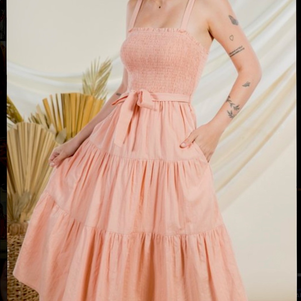 Pink Very J midi dress